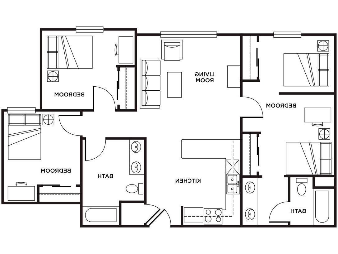 Student housing floor plan 2.